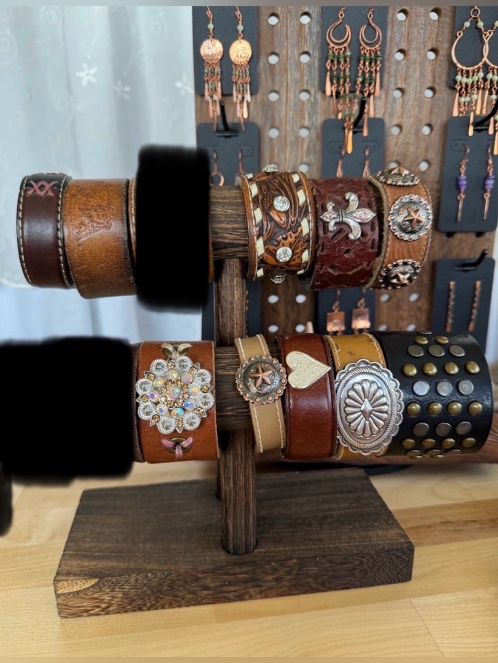 Upcycled Leather Cuff Bracelet